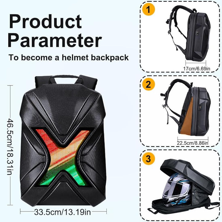 Small Rider Bag Led X LED Bag | Premium Motorcycle Riding Backpack – skdbikeworld
