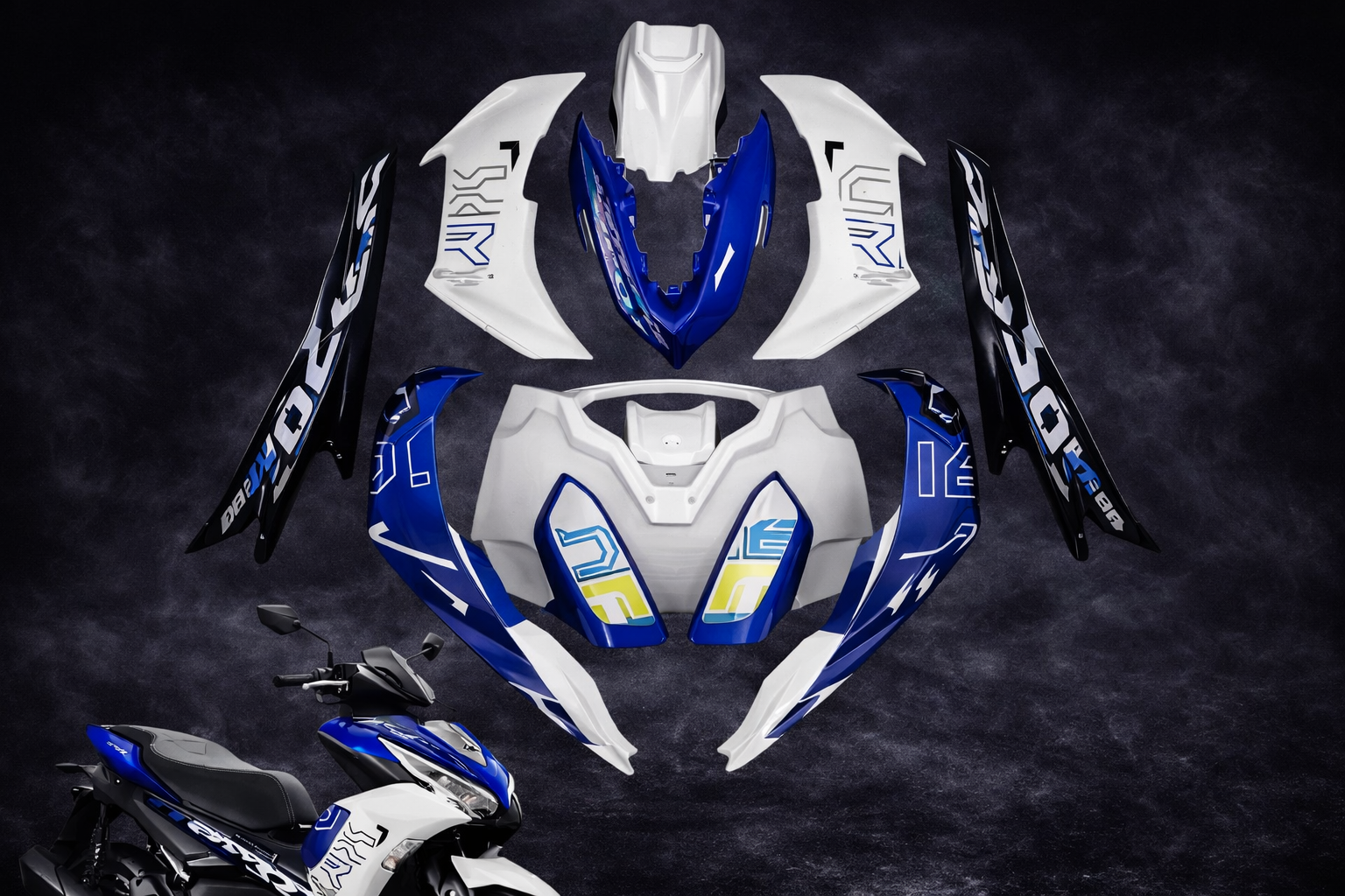 Yamaha Aerox 155 Premium Body Kit | Sporty Custom Styling Kit ...