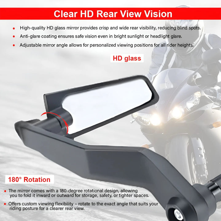 Lever Guard with Integrated Rear View Mirror | Premium Bike Protector ...
