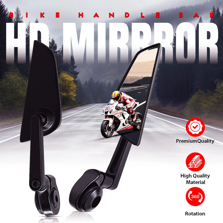 Manual Rear View Mirrors for Bikes | Universal Mirror Set | SKD BIKE ...