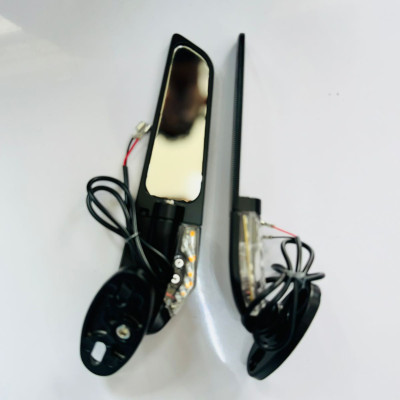 Wings mirror with indicator visor fiting